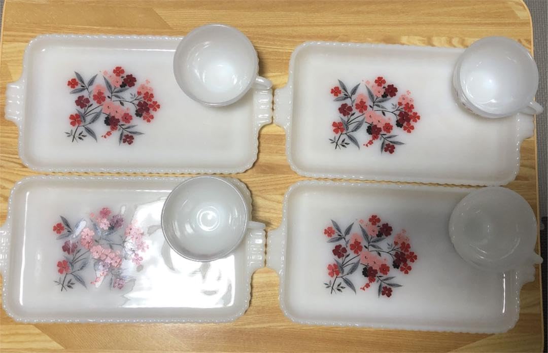 Anchor Hocking スナックセット ガラス皿セット ヴィンテージ